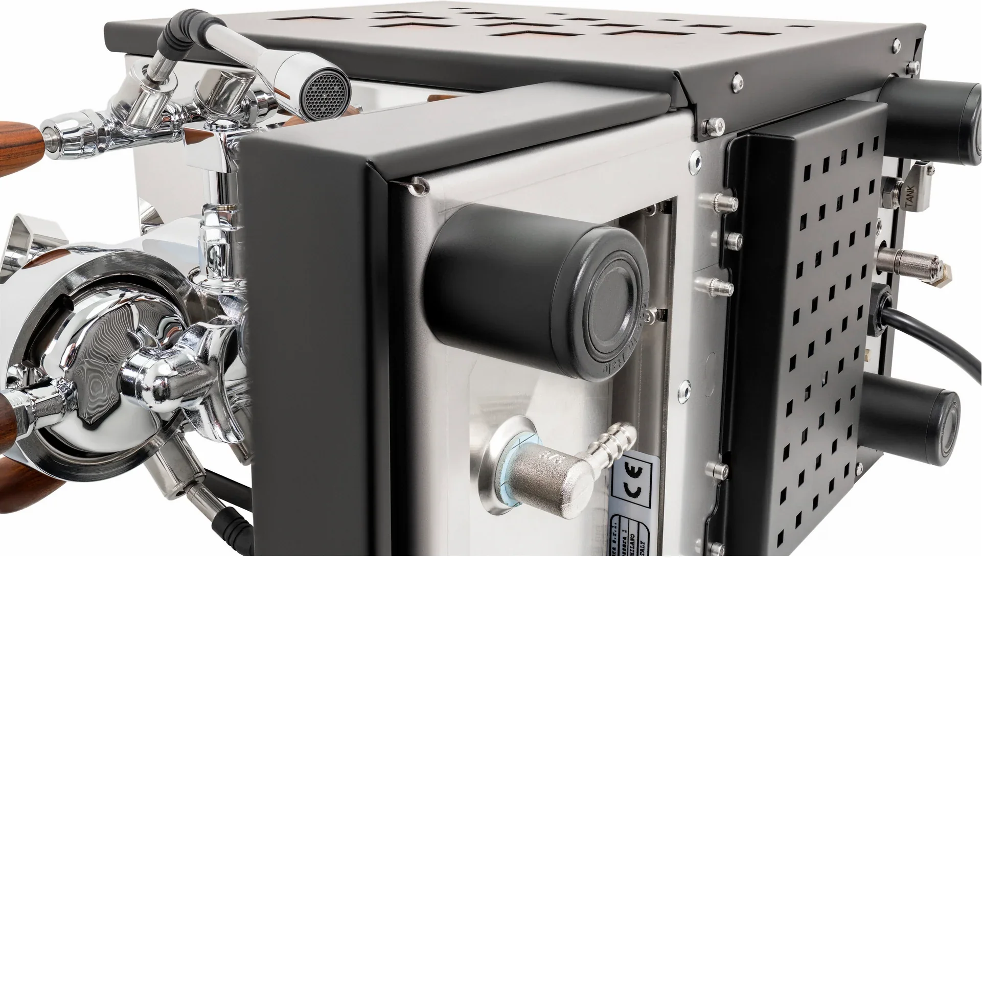 Bezzera Aria TOP Espresso Machine - Black / Rosewood Grinder - Image 7