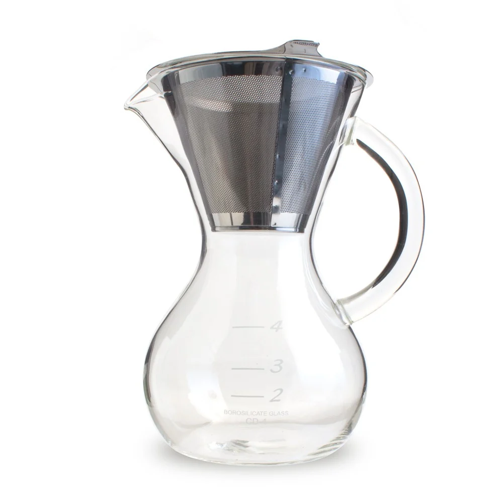 Yama Glass Hermiston Pot with Stainless Cone Filter (20oz) Coffee - Image 2