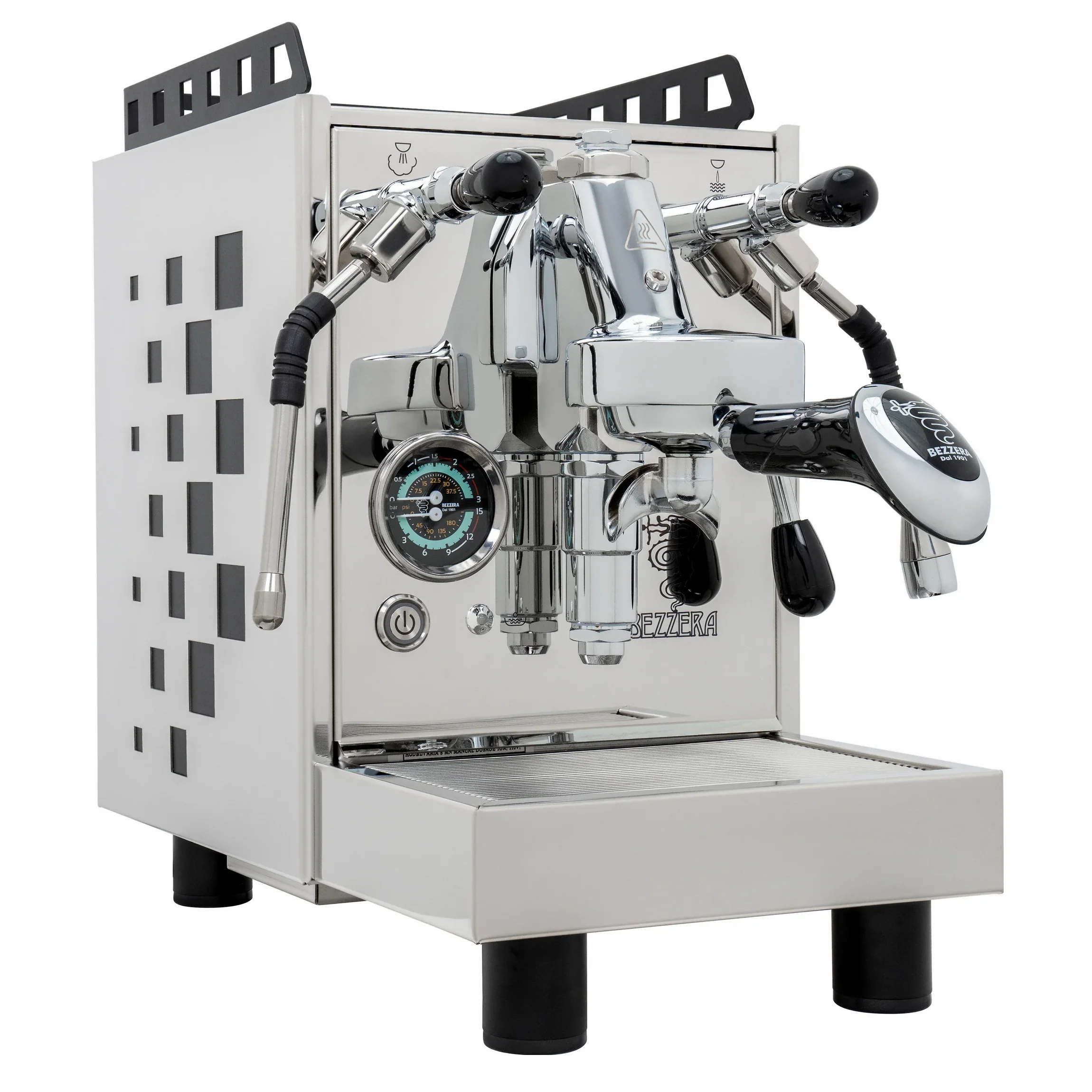 Bezzera Aria MN Espresso Machine - Black / Rosewood Grinder