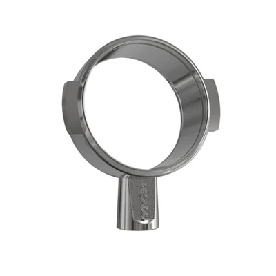 Pesado Stainless Steel Bottomless Hybrid Portafilter (Breville 58mm) - White / Black Coffee - Image 2