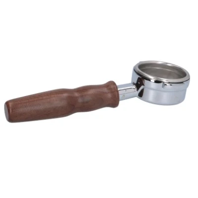 Bottomless Portafilter with Walnut Wood Handle (6.6mm) Coffee